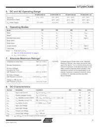 AT28HC64B-70PC Datasheet Pagina 5