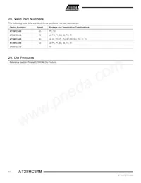 AT28HC64B-70PC Datasheet Pagina 14