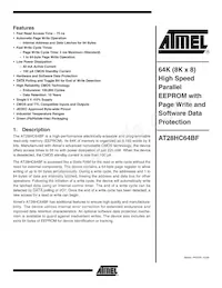 AT28HC64BF-90TU Datenblatt Cover