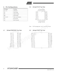 AT28HC64BF-90TU Datasheet Page 2