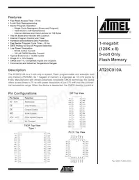 AT29C010A-90TI Datasheet Cover