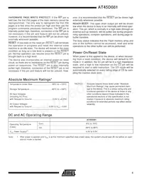 AT45D081-TI Datenblatt Seite 5