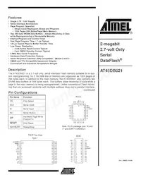 AT45DB021-TI Datasheet Cover