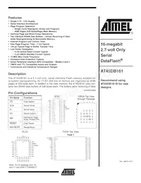 AT45DB161-CI Datenblatt Cover
