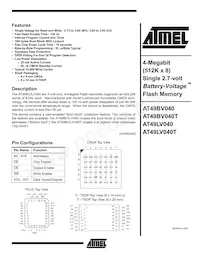 AT49BV040-15VI Datasheet Cover