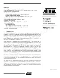 AT49BV040B-VU Datasheet Cover