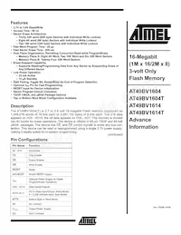 AT49BV1614-90TI Datasheet Cover