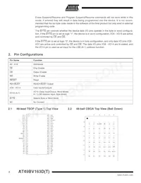 AT49BV163DT-70TU-T Datasheet Pagina 2