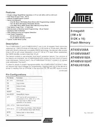 AT49BV8192AT-11TI Datenblatt Cover