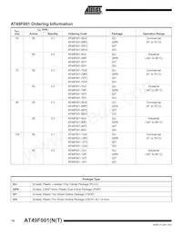 AT49F001N-90VI Datasheet Page 14