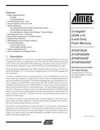 AT49F002ANT-55VU Datenblatt Cover