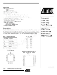 AT49F002AT-55PI Datenblatt Cover