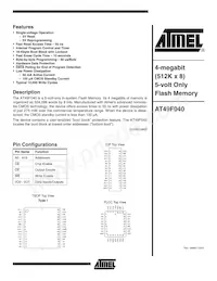 AT49F040-90TI Datasheet Cover