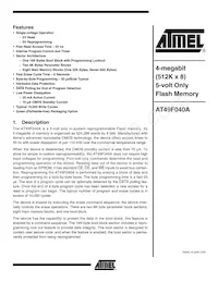 AT49F040A-70TU-T Datenblatt Cover
