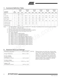 AT49F040A-70TU-T Datenblatt Seite 6