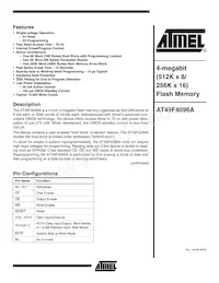 AT49F4096A-70TC Datasheet Cover