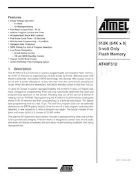 AT49F512-55VI Datenblatt Cover