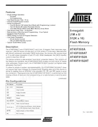 AT49F8192AT-70TC Datenblatt Cover