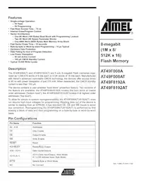 AT49F8192AT-70TI Datasheet Cover