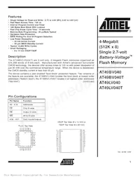AT49LV040-12VI Datenblatt Cover