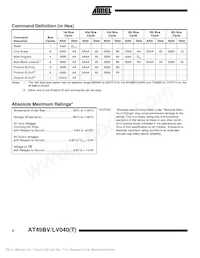 AT49LV040-12VI Datasheet Page 4