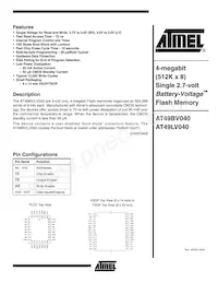 AT49LV040-70VI Datenblatt Cover