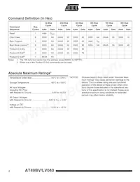 AT49LV040-70VI Datasheet Pagina 4