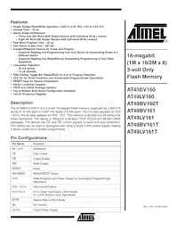 AT49LV161T-70TI Datenblatt Cover