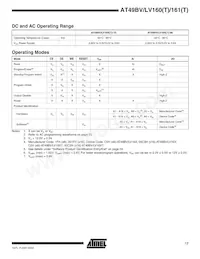 AT49LV161T-70TI Datasheet Page 17