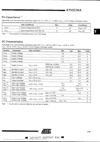 AT93C46A-10SC Datasheet Pagina 3