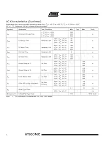 AT93C46C-10SI Datasheet Page 4