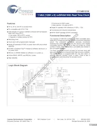 CY14B101K-SP25XI Datasheet Cover