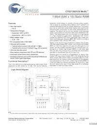 CY62126DV30L-55ZSXET Datenblatt Cover
