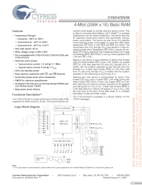 CY62147DV30LL-70BVXAT Datasheet Cover