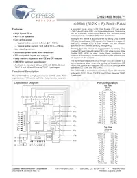 CY62148BLL-70ZI Datasheet Cover
