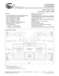 CY7C009-15AXC Datasheet Cover