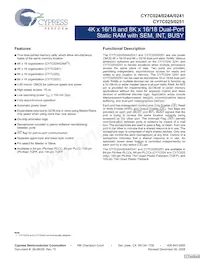CY7C025-25AC Datenblatt Cover