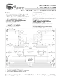 CY7C025AV-20AC Datenblatt Cover