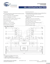 CY7C026A-15AXC Datasheet Cover