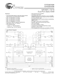 CY7C028-15AC Datasheet Cover