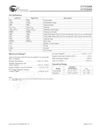 CY7C036A-15AC Datasheet Pagina 4