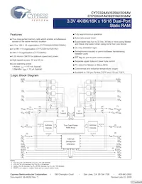 CY7C036AV-25AXC Datasheet Cover