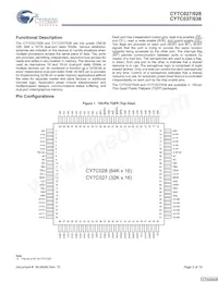 CY7C038V-20AI Datasheet Page 2
