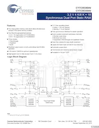 CY7C09359AV-9AXC Datenblatt Cover