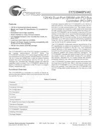 CY7C09449PV-AC Datenblatt Cover