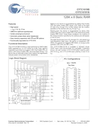 CY7C1019B-12ZXC Datenblatt Cover