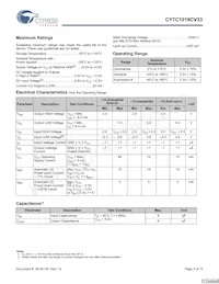 CY7C1019CV33-15ZXIT Datasheet Page 3