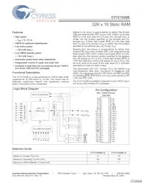 CY7C1020B-15ZXCT Datenblatt Cover