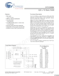 CY7C1020BN-15ZXCT Datenblatt Cover