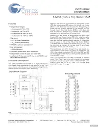 CY7C10211BN-10ZXCT Datenblatt Cover